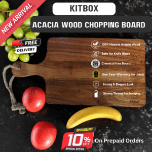 KitBox Acacia Chopping Board (18 x 9 x 0.5 inch)